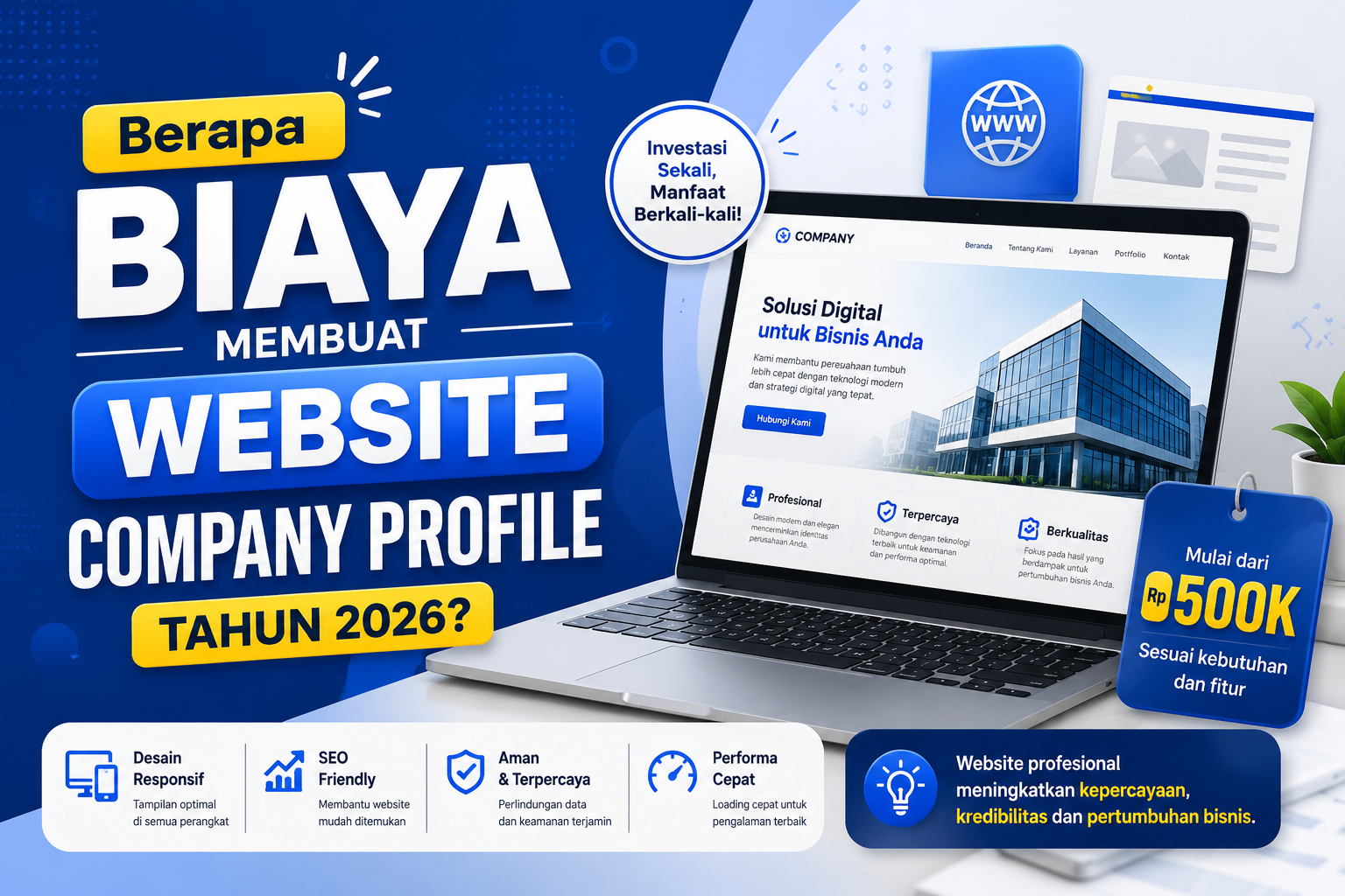 Berapa Biaya Membuat Website Company Profile Tahun 2026?
